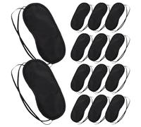 SOESFOUFU Masque Oculaire de Voyage Noir 20 Pièces en Polyester Doux Mousse et Tissu Non Tissé, Facile à Porter et Bloque Efficacement la Lumière Sommeil Confortable