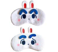 SOESFOUFU Masques de Sommeil Confortables et Ajustables pour Femmes et Garçon et Filles en Velours, 2 Pièces des Yeux et Décorative Plusieurs styles pour Voyage et Sieste Plusieurs styles