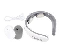 SOESFOUFU Masseur Cervical USB Blanc en Abs, Instrument de Physiothérapie Léger à 9 Niveaux et 6 Types D'impulsions pour Soulager Rigidité et Douleurs du Cou à Domicile