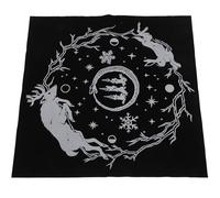 SOESFOUFU Nappe D'autel pour Tarot en Flanelle Noire, Douce et Portable, pour Jeux de Cartes de Tarot et Soirées Entre Passionnés