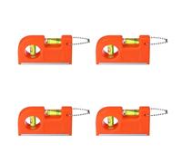 SOESFOUFU Niveau à bulle miniature porte-clés en 4 pièces avec fiole à bulle, niveau à de poche, accessoire de mesure pour le bricolage, idéal pour les tracés de précision, la mise à des