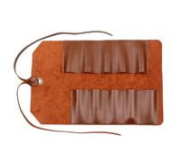 SOESFOUFU Organisateur D'outils en Cuir à 10 Emplacements, Pochette à Outils Roulable Solide et Protectrice pour Bricolage DIY