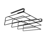 SOESFOUFU Organisateur Planche à Découper Double Couche en Acier Inoxydable Noir, Support sous Étagère Cuisine, Gain de Place et Rangement Élégant