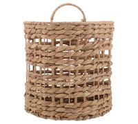 SOESFOUFU Panier suspendu pour porte d'entrée - Panier de rangement suspendu tissé à la main pour magazines, courrier et documents - Organisateur mural en paille naturelle avec cadre en métal