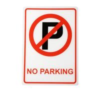 SOESFOUFU Panneau D'interdiction de Stationner en Acrylique Rouge et Blanc Facile à Installer, Lisible pour Cour et Restaurants, Signalisation Claire et Solide