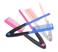 SOESFOUFU Peigne Lisseur Pliable en Plastique 3 Pcs, Accessoire Coiffure Portable pour Salon, pour Coiffure et Lissage