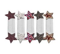 SOESFOUFU Peignes à Cheveux Étoiles Invisibles 5pcs en Plastique sans Trace Accessoires Polyvalents pour Coiffure et Chignon Femmes
