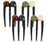 SOESFOUFU Peignes à Cheveux pour Chignon Femme 4pcs en Plastique Structure à Trois Dents, Fixation Sécurisée et Coiffure Rapide pour Événements Formels et Travail