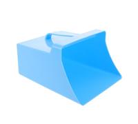 SOESFOUFU Pelle à Poussière Bord Capturant Poussière Fine et Débris Efficacement avec Prise Ergonomique en Plastique Bleu pour Nettoyage Intérieur Cuisine