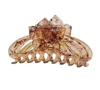 SOESFOUFU Pince à Cheveux Rose en Résine Marron Résistante, Élégante et Décorative, Adaptée aux Cheveux Fins et Épais Vie Quotidienne Fêtes