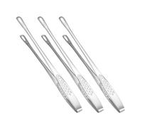SOESFOUFU Pinces à Barbecue en Acier Inoxydable Argenté 3pcs Prise Confortable et Antidérapante, pour Cuisiner et Servir Viandes et Sandwichs