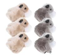 SOESFOUFU Pinces à Cheveux Koala en Peluche Lot de 6 Clips pour Chignons Décoratifs Accessoire Coiffure Garçon et Filles Événements Quotidien 2.17X1.89X1.18 Pouces