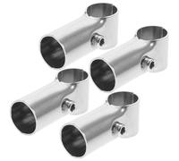 SOESFOUFU Pinces D'extrémité en Acier Inoxydable 25 Mm, Lot de 4, Connecteurs T pour Fixation Tubes, Outils de Serrage pour Étagères, Clôtures à Mailles et Portants - Usage Montage Facile