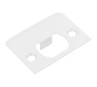 SOESFOUFU Plaque de Frappe en Acier Inoxydable Blanc pour Gâche de Porte, Installation Facile, Améliore le Guidage du Pêne, pour Professionnels et Bricoleurs