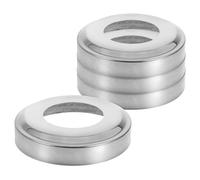 SOESFOUFU Plaque de Rosace Ronde Couverture Solide en Acier Inoxydable Argenté 4 Pièces et Remplacement Facile pour Rampe de Piscine Creusée pour Zone de Piscine