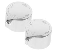 SOESFOUFU Poignée de commande de 2PCS quatre vitesses métal argenté, accessoire pour mitigeur, installation simple, contrôle fluide du débit dans salle de bain