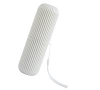 SOESFOUFU Porte-Brosse à Dents de Voyage Beige en Plastique Tasse, Étui Pratique et Multi-Usage Transport Rangement Pendant Vos Déplacements
