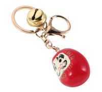 SOESFOUFU Porte-clés Daruma Japonais avec Clochette Symbole et Persévérance Accessoire Élégant et Raffiné pour Sac à Main Femme Porte harmant et Authentique