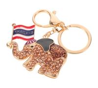 SOESFOUFU Porte-clés Symbole de Chance Polyvalent avec Strass Éléphant en Alliage Or Design Unique pour Paquet à Dos et Clés, Vie Quotidienne Voyages