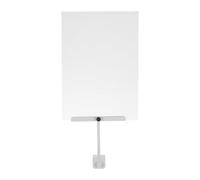 SOESFOUFU Porte-étiquette en Alliage D'aluminium A4 Blanc Vertical, Clip Rotatif pour Affichage Prix en Magasin, Panneau D'affichage pour Présentoir Vêtements, Panneau de Soldes Solide