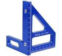 SOESFOUFU Règle Triangulaire Multifonction en Alliage D'aluminium Légère et Résistante la Déformation, Traceur à 45° et 90° Travail du Bois Industriel