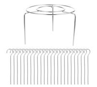 SOESFOUFU Rôtissoire à viande pour friteuse à air en acier inoxydable support rond pour brochettes de viande et légumes utilisable lors de réunions familiales en extérieur