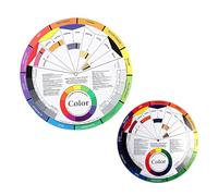 SOESFOUFU Roue Chromatique Créative Guide de Mélange des Couleurs 2 Pièces en Papier Double Face et Indicateurs de Schémas Colorés pour Maquillage et Nail Art