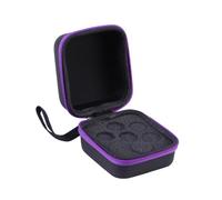 SOESFOUFU Sac Organisateur Huiles Essentielles Compartiments Étui Rigide EVA Résistant à Eau avec Fermeture Éclair Violette Mallette Portable Protection Voyage
