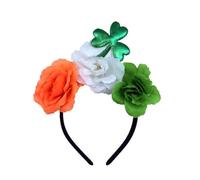 SOESFOUFU Serrage-tête Trèfle en Plastique et Tissu Non Glissant pour Filles, Accessoire Cheveux Charmant Fête Saint-patrick