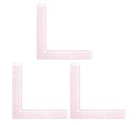 SOESFOUFU Set de 3 Règles de Tailleur L en Plastique Rose Échelle Intégrée Claire et Précise pour Modélisme et Projets de Couture