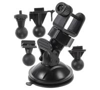 SOESFOUFU Support Design Rotatif à 270 Degrés Ventouse Noire pour Caméra Embarquée de Voiture Plastique Solide Facile à Changer, Kit 4 Têtes de Remplacement pour Fixation Pare-Brise