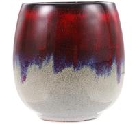 SOESFOUFU Tasse à Café Fabrication Artisanale Fine Rouge en Céramique 80ml Cuisson Haute Température et Élégant et Pratique Usage Quotidien