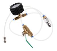 SOESFOUFU Testeur de Fuites pour Absorbeur de Vibrations Pneumatique Manomètre Précis en Plastique et Cuivre pour Réparation Automobile et Maintenance