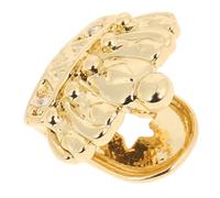 SOESFOUFU Tooth Grill Couronne Hip Hop Zirconia Capuchon Unique Doré pour Costume Halloween Accessoire Rapper Unisexe