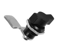 SOESFOUFU Verrou à Came à Poignée en T Noire, Loquet à Molette Actionné Pouce, Serrure de Porte pour Boîte à Outils et Armoire Électrique, Verrou Pivotant Sécurisé, Remplacement Serrure