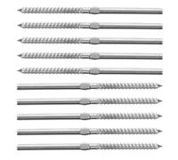 SOESFOUFU Vis Tire-Fond Acier Inoxydable, Lot de 10 Pièces, Double Filetage, la Corrosion, pour Balustrades en Bois de Terrasse Extérieure