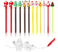SOETDERT Stylo à Bille de Noël, 12 Pièces Stylos à encre gel de Noël, Père Noël Renne Arbre De Noël Bonhomme De Neige À Bille Fête De Noël pour Noël Cadeau École Bureau Papeterie