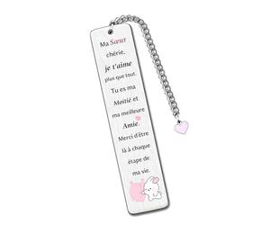 Soeur Marque-Pages Noël Graduation Cadeau Source D'Inspiration Aller à L'Université Encourager Souvenir Grand Milieu Petites Sœurs Anniversaire Distance Accompagner Retour à L'école Livre Accessoire