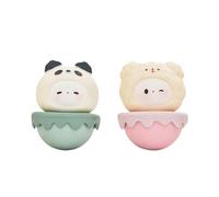SoeUyd 4 Pièces Bubu Dudu Figurine, Bubu Dudu Figurine Animée, Bubu Dudu Bobblehead, Peut Être Utilisé comme Petit Ornement à la Maison, au Bureau, dans la Voiture, pour Décorer la Pièce (B)