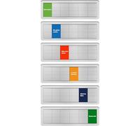 SoeUyd Plaques de Porte de Bureau - 6 Modèles : "Ne pas Déranger", "En Réunion", "Absent", "Entrez", "De Retour Tout de Suite", "Veuillez Frapper"- Plaques de Porte Coulissantes, Couleur Argent