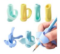 SoeUyd PoignéEs De Crayon 6 PièCes, Guide Doigts Ecriture Enfant, Aide Ecriture Guide Doigt Enfant, Five-Finger Orthosis Aide Ecriture Enfant, Pen Control Training Baby Learning to Write