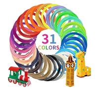 SoeUyd Recharge Stylo 3D, Fil Stylo 3D, Stylo 3D Filament, Recharges de Stylo 3D Doodler Start, Général 3D Pen Filament 1,75 MM, 5M x 31 par Rouleau, 155 M au Total, pour Stylos 3D pour Enfants