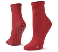 Sof Sole Grip Zone - Chaussettes sport anti-dérapantes mi-haut | Nylon évacuant l'humidité, soutien voûte, rembourrage talon/orteils; pour foot/entraînement/sport, réduit fatigue