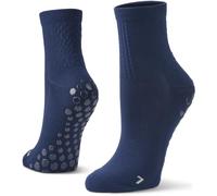 Sof Sole Grip Zone - Chaussettes sport anti-dérapantes mi-haut | Nylon évacuant l'humidité, soutien voûte, rembourrage talon/orteils; pour foot/entraînement/sport, réduit fatigue