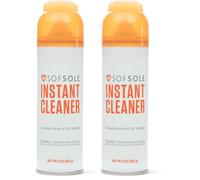 Sof Sole Nettoyant Instantané Pour Chaussures - Restaure Rapidement L'Aspect Des Chaussures, Formule Puissante Avec Capuchon De Frotteur Pour Un Nettoyage Approfondi, 200ml, Blanc/Orange (Lot de 2)