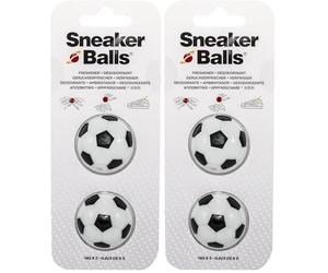 Sof Sole Sneaker Balls Déodorant & Boules Rafraîchissantes, Élimine les Odeurs de Chaussures/Sacs de Sport/Casiers, Diamètre 3,8 cm, Action Rotative Rapide, 90 Jours de Fraîcheur - Football (Lot de 2)