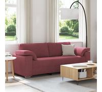 vidaXL Sofa 3 Places Rouge Vin 178 cm en Tissu