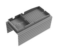 Sofa Armrest Tray - Silicone Non-Slip Tight Fit | Couch Cup Holder Tray For Living Room Dorm Apartment Bedroom Coffee Mug Snacks Phone Remote Control, Flexible Weighted Sofa Table Attachment Set