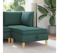 vidaXL Ottoman de rangement gris foncé, ottoman carré moderne, coussin ergonomique, meubles durables pour l'organisation dans le salon et confort élégant