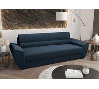 SOFA BEDANTE REBI BIS avec fonction sommeil POSO 05 bleu foncé avec coffre de rangement Canapé salon Canapé-lit Coffre de rangement Canapé-lit